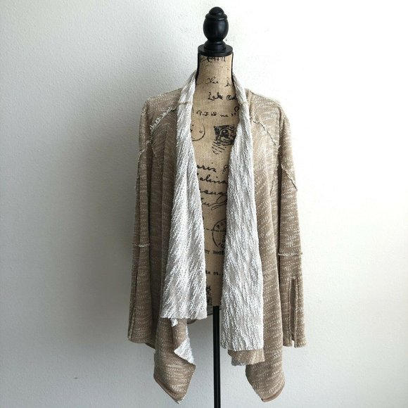 Free People Knit Cardigan Open Waterfall Front M - Picture 12 of 12